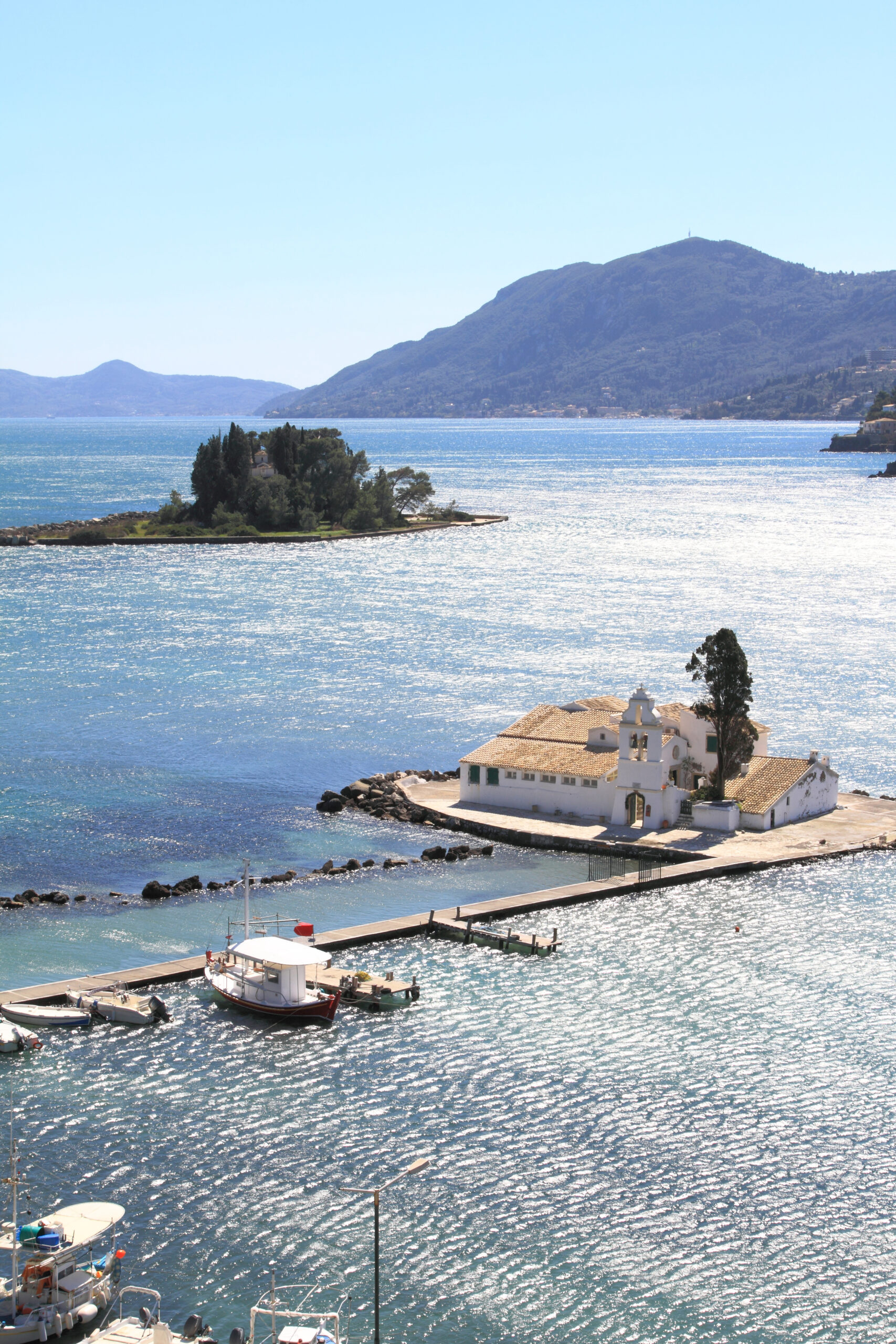 Home vlacherna monastery and pontikonisi island